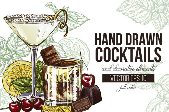 13 Cocktails, Vector Collection
