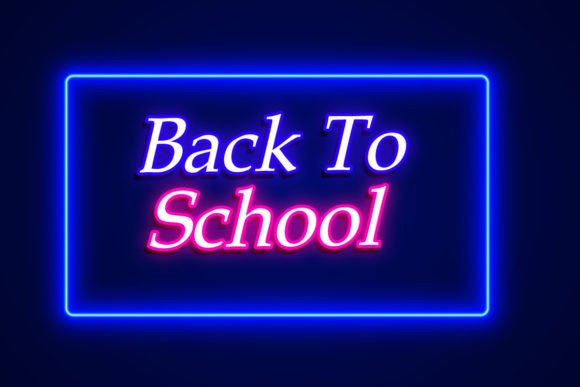 Back to School Neon Lettering Alphabet: A Creative Design Asset