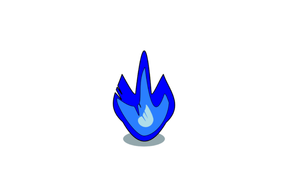 Blue Fire Illustration