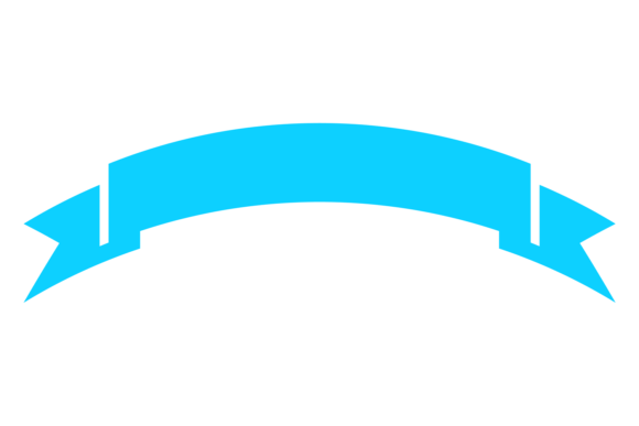 Blue Ribbon Banner Paper Title Decorati