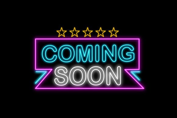Coming Soon Lettering Neon Sign Font