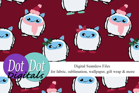 Cutest Little Yeti Seamless on Red: A Versatile Digital Asset for Modern Creators