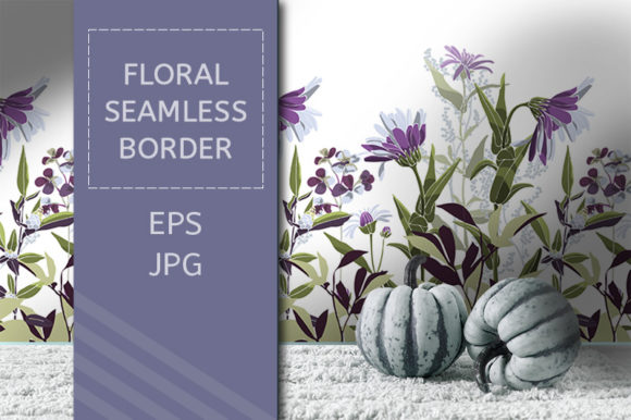 Elevating Digital Aesthetics with White and Violet Flowers: A Comprehensive Guide to the Vector Floral Seamless Pattern