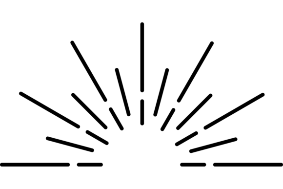 Explosion Rays Stamp in Vintage Decorati: Integrating Retro Graphic Elements into Modern Design Workflows