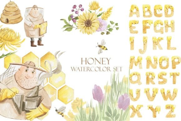 Honey Watercolor Set: A Creative Toolkit for Bee-Loving Projects