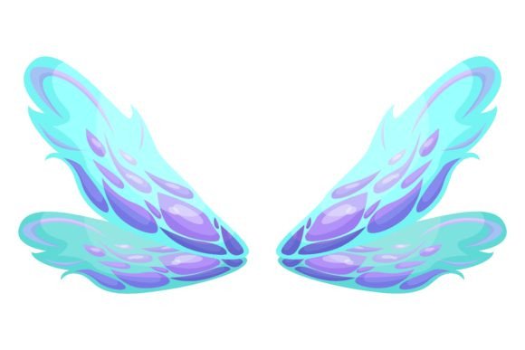 Magical Wings Isolated on White Background: The Versatile Asset for Modern Creative Projects