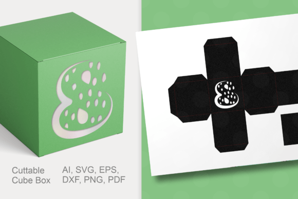 Number 8 Cube Gift Box Template SVG: Elevate Your Milestone Celebrations with Custom Packaging