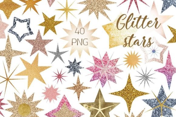Star Glitter Collection PNG Clipart: The Ultimate Sparkle for Modern Design Projects