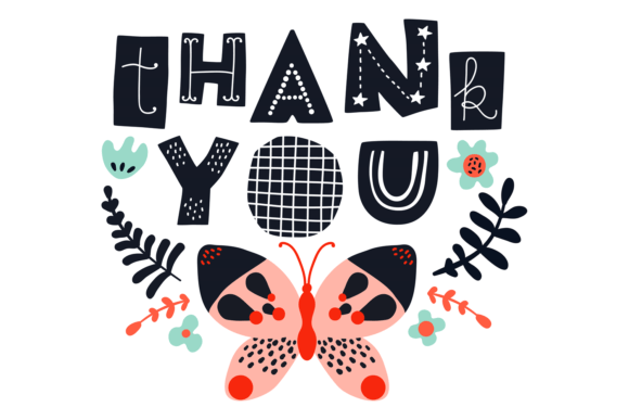 Thank You Card Template in Cute Decorati